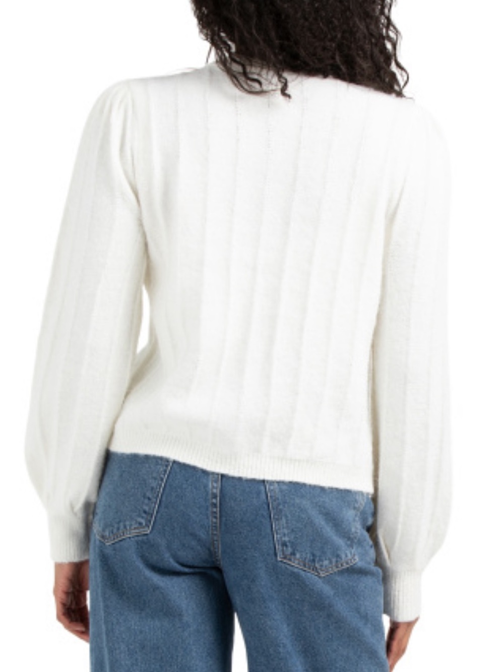 NWT Joie White Wool Blend Button Front Cardigan (Sezane Amance ) Size L Large - Picture 3 of 4
